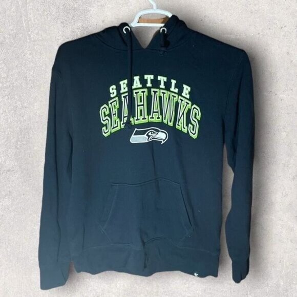 Seattle Seahawks Hoodie Mens Large NFL Logo Casual Activewear Heavyweight Basic - Picture 1 of 6